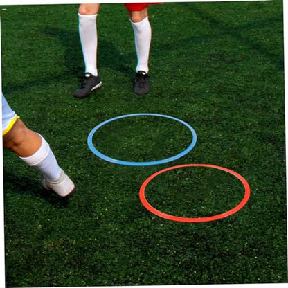 6PCS Soccer Training Rings Durable Agility Equipment for Footwork Drills Material for Soccer Football and Basketball Random Color