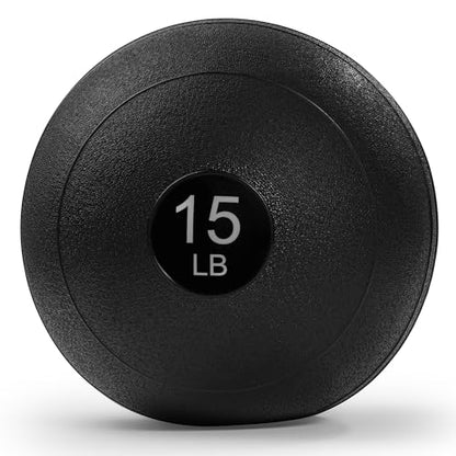 Sunny Health & Fitness Ultra-Durable Slam Ball, Sand Filled No-Bounce Core, Non-Slip Grip – Available in 10–50 lbs - style: 15lbs