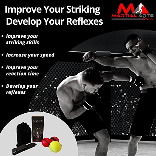 Boxing Reflex Ball Headband, Punching Ball Headband, MMA Training Equipment, Boxing Equipment, Home Workout Equipment for Men, Kids Boxing Set, Boxing Reflex Ball