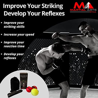 Boxing Reflex Ball Headband, Punching Ball Headband, MMA Training Equipment, Boxing Equipment, Home Workout Equipment for Men, Kids Boxing Set, Boxing Reflex Ball