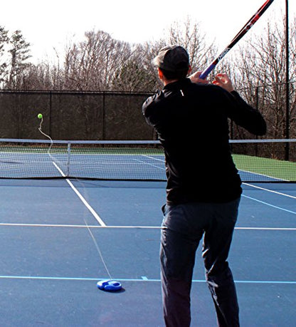 Tourna Fill & Drill Tennis Trainer, The Original Patented Water-Filled Base Tennis Trainer - color: Blue