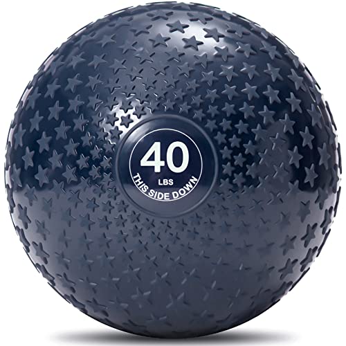 JFIT Slam Ball – Build Strength - Endurance & Power | Superior Grip | Sand-Filled Core | Indoor & Outdoor Use - color: Midnight Star, size: 40 LB