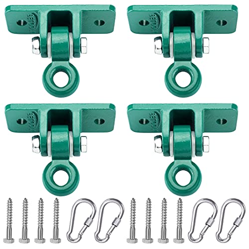 BETOOLL Heavy Duty Swing Hanger Set 10000 lb Capacity for Indoor Outdoor Playground Swing Sets Pack of 4 Green - color: Green 4pcs