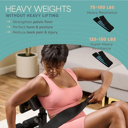 Lifepro Hip Thrust Machine – Adjustable Glutes Workout Equipment for Home – GluteBlast Foldable Booty Builder, Sissy Squat Machine, Thrust Glute Bench, Home Gym Glute Workout