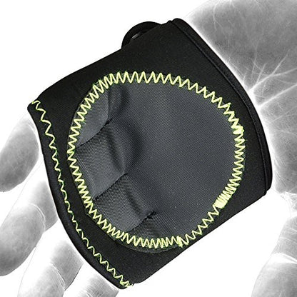 MRX Weight Lifting Gloves Grip Pads Gym Fitness Workout Training Grippy Glove Quick On Padded Palm - color: Black/Green, size: Small-Medium