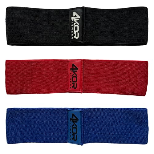 Resistance Loop Band Set, Perfect for Crossfit, Yoga, Physical Therapy, and Booty Building - color: 3 Grippy Hip Band Set