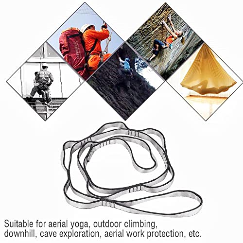 2Pcs Adjustable Anti-Gravity Chrysanthemum Swing Flying Stretch Belt Rope Climbing Daisy Chains Extension Yoga Belt Hanging - color: Grey, size: 1.1M