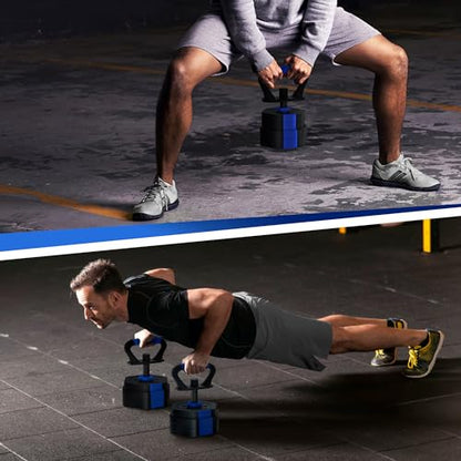 Dumbbell Sets Adjustable Weights, Free Weights with Connector, Non-Rolling Adjustable Dumbbell Set, Barbell for Home Gym, Hexagon, Cement Mixture