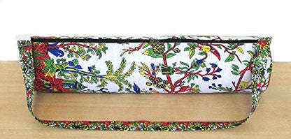 INDIAN CRAFT CASTLE ICC Yoga Mat Bag Carrier Full-Zip Exercise Yoga Mat Carry Bag for Women Men with Multi-Functional Storage Pockets and Adjustable Shoulder Strap 26X6 Inches - style: White Tree of Life