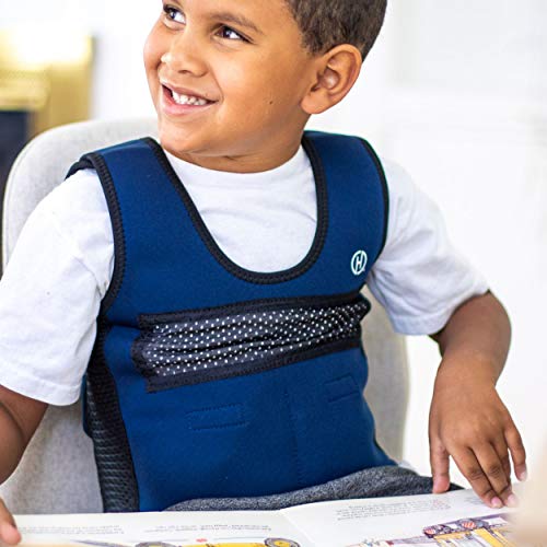 Weighted Vest for Kids - Neoprene Compression Vest - Ages 5 to 9 - Adjustable Kids Weighted Vest with 2lb Weight - Breathable and Washable Compression Vest - Medium