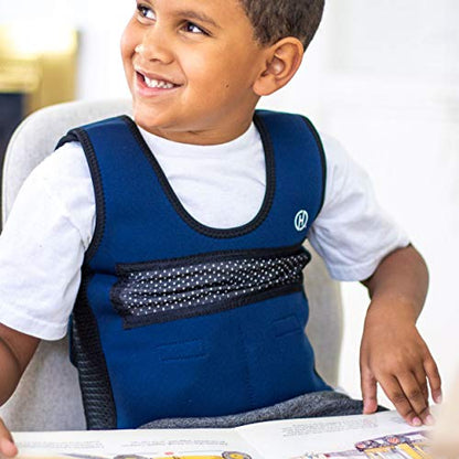 Weighted Vest for Kids - Neoprene Compression Vest - Ages 5 to 9 - Adjustable Kids Weighted Vest with 2lb Weight - Breathable and Washable Compression Vest - Medium