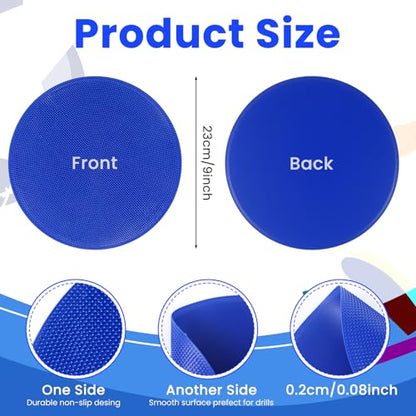 18 Pcs 9 Inch Spot Markers Poly Spots Non Slip Floor Dots for Gym Soccer Basketball Agility Training Cones for Sports TPE Material with Storage Bag