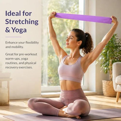 5-Pack TPE Resistance Loop Bands for Glute and Leg Workout with Gradient Colors - color: Purple