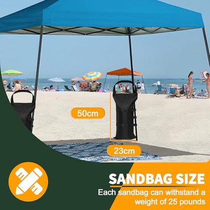 Enzeno Large Canopy Weights Sand Bags for Weight,150 LBS Pop Up Tent Weights,50x23cm,Sandbags for Gazebo,Tent,Garden Umbrella,Weights Bag Set of 4 (Without Sand) - size: Large