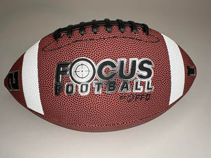 Focus Football - Concentration Training System - Leather Ball with Numbers for Improved Youth Catching Performance