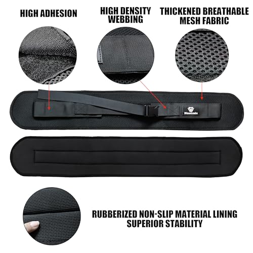 Hip Thrust Belt, Fully Upgraded Hip Thrust Belt for Dumbbells, More Comfortable Hip Thrust Belt, Home Gym Hip Thrust Belt with Wider and Longer Anti-Slip Pads. - color: black PRO