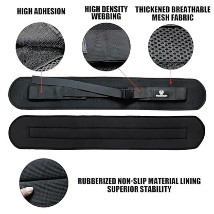 Hip Thrust Belt, Fully Upgraded Hip Thrust Belt for Dumbbells, More Comfortable Hip Thrust Belt, Home Gym Hip Thrust Belt with Wider and Longer Anti-Slip Pads. - color: black PRO