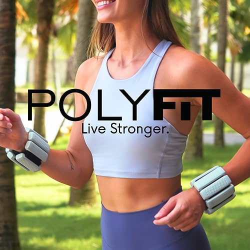 Polyfit Wrist & Ankle Weights - 1 Pair - Wearable Ankle Weights for Women and Men - Wearable Bracelet for Exercise, Yoga, Walking, Running, Dance, Barre, Pilates, Cardio, Aerobics - color: DARK BLUE