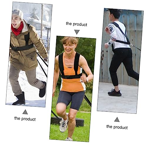 Generic 2pcs Resistance Training Belt Fitness Device with Padded Shoulder Straps for Running and Sled Harness Exercise Elastic and Sturdy Bands for Enhancement