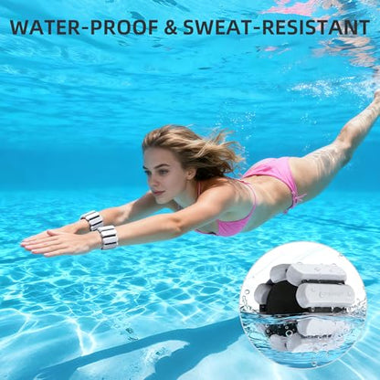 Wrist Ankle Weights for Women Men Workouts, 2lbs per Pair - color: Grey