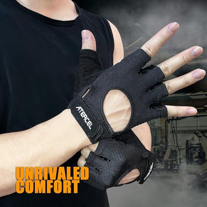 ATERCEL Weight Lifting Gloves Full Palm Protection, Workout Gloves for Gym, Cycling, Exercise, Climbing, Breathable, Super Lightweight for Mens and Women