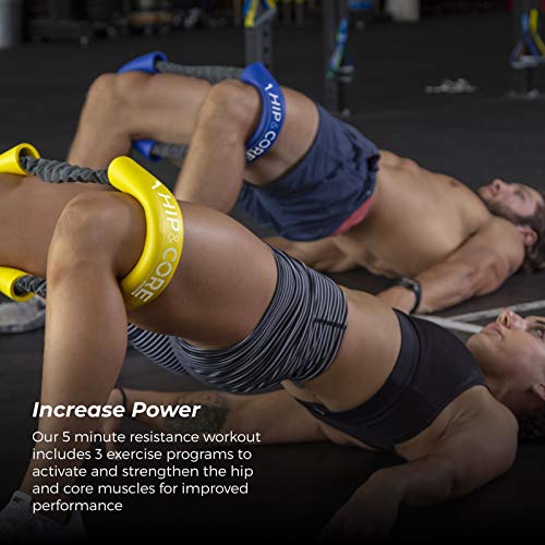 Crossover Symmetry Hip & Core System - Loop Resistance Home Workout Bands to Stretch and Strengthen Legs, Butt, Hips, Thighs and Glutes, Includes Online Exercise & Training Guide