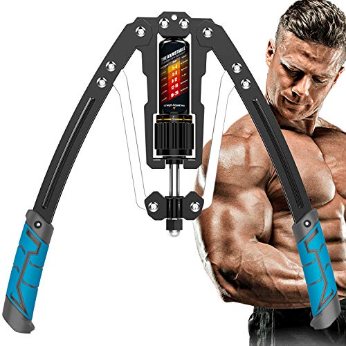 EAST MOUNT Twister Arm Exerciser - Adjustable 22-440lbs Hydraulic Power, Home Chest Expander, Shoulder Muscle Training Fitness Equipment, Arm Enhanced Exercise Strengthener. - color: Blue