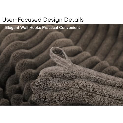 Luxury 3-Piece Quick-Dry Bath Towel Set – Ultra Soft Microfiber Towels for Bathroom, Pool, Gym & Travel – Elegant Twill Design(14”x 29.6”) - color: 3coffee