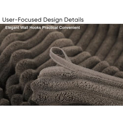 Luxury 3-Piece Quick-Dry Bath Towel Set – Ultra Soft Microfiber Towels for Bathroom, Pool, Gym & Travel – Elegant Twill Design(14”x 29.6”) - color: 3coffee