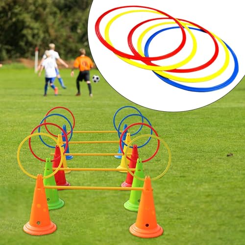 Agility Training Rings Sturdy Practical Multipurpose Portable Home Gym for Athlete Kids Soccer Trainer Badminton Sports, 30cm 5 Pieces