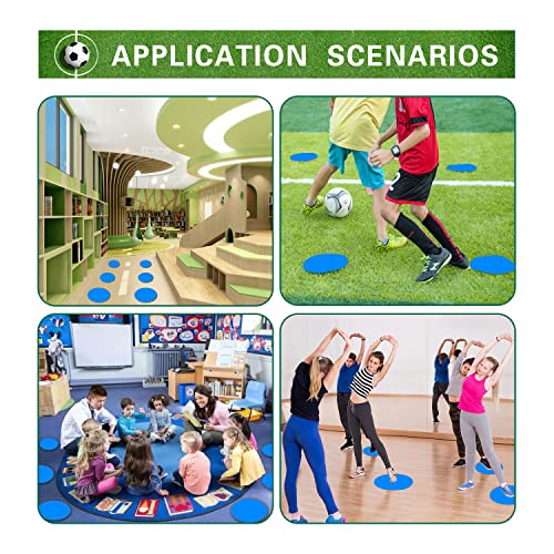 Poly Spots Spot Markers 9 Inch Multicolor Floor Dots - style: 12Pcs Blue