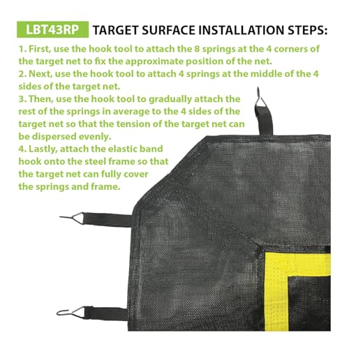Champion Sports Deluxe Lacrosse Target: Ball Return Bounce Back Net Set for Professional, College and Grade School Training & Drills
