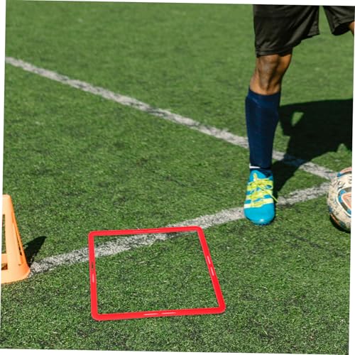 BESTonZON 6Pcs Professional Football Agility Training Rings Durable Reusable Speed Circles for Soccer Sports Drills Bright for Enhanced Visibility Grass