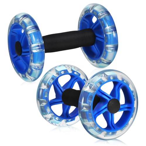 SEWACC Ab Roller, Dual Wheel Core Trainer with Non‑Slip Handles, Stable Abdominal Exercise Equipment for Home Gym Fitness with Dual-Wheel Stability and Non-Slip Handles 7.87X5.51X5.51 Inch