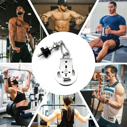 Heavy-Duty Power Rack Attachments, Quick-Install Home Gym Accessories for 2x2, 2x3 & 3x3 Power Racks, Fits 1/2" & 1" Holes - color: Power Rack Attachments with Pulley Wheel