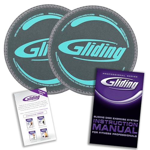Gliding Discs for Working Out - Exercise Sliders for Carpet & Hardwood Floors 1 Pair, Authentic Workout Sliders Disc for Full Body Resistance Workout, Includes 4 Streaming Video Workouts - color: Grey (Hardwood) +Manual, style: Hardwood & Tile Floors