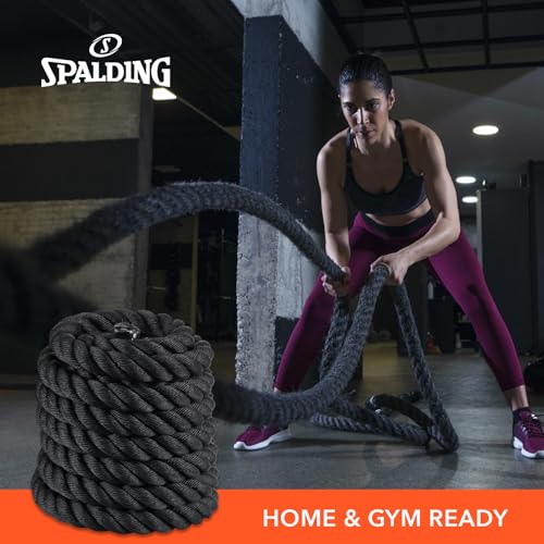 Spalding - Battle Rope for Strength & Conditioning, 22 ft Heavy Duty Training Rope for Cardio, Endurance & Full Body Workout, Durable Fitness