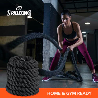 Spalding - Battle Rope for Strength & Conditioning, 22 ft Heavy Duty Training Rope for Cardio, Endurance & Full Body Workout, Durable Fitness