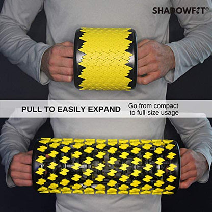 Shadowfit Foam Roller - Muscle Roller & Massage Roller for Trigger Point, Stretching Equipment for Legs, Hamstrings, Upper & Lower Back Pain - color: Yellow