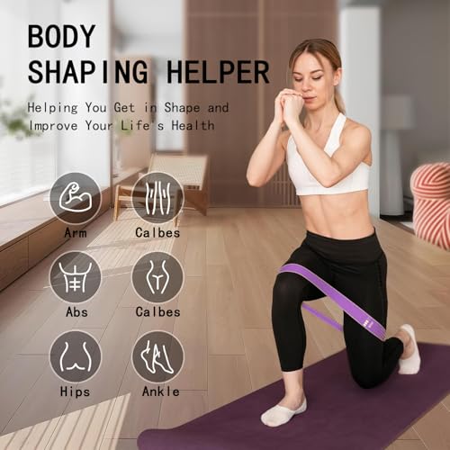 Yoga Knee Support Pad for Women Pilates Kneeling Cushion | Elbows Wrist Hands Head Foam Extra Thick Men Exercise Knees Pads Set of 6 Pieces - color: Purple