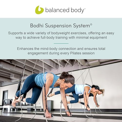 Balanced Body Bodhi Suspension System, Pilates Gym Equipment, Suspension Straps Exercise Equipment for Home Gym or Studio, Gray