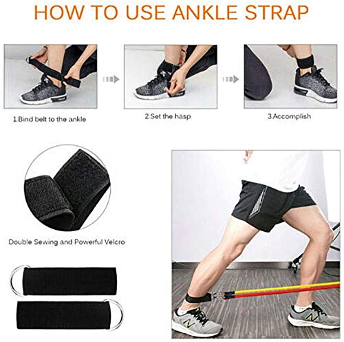 Resistance Bands Set, Stackable Up to 100lb, Indoor Outdoor Workout Bands with Door Anchor Amp; Handles for Fitness,Strength, Yoga, Home Gym