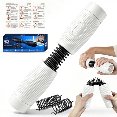 Forearm & Wrist Strength Trainer, Adjustable Resistance Forearm Exerciser with Interchangeable Springs Design, Beginner to Advanced Portable Arm Exercise Equipment for Home, Gym, Office - color: Grey