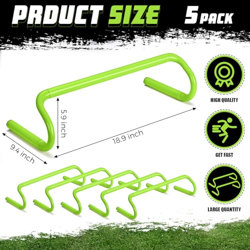 5 Pcs Speed Agility Training Hurdles Detachable Durable Equipment Plyometric and All Purpose Speed Training Hurdle Equipment for Athletes Soccer Basketball