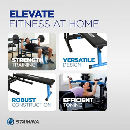 Stamina Strength Training Machine Chest Press and Leg Extension Curl Home Gym Equipment Adjustable - size: Chest Press