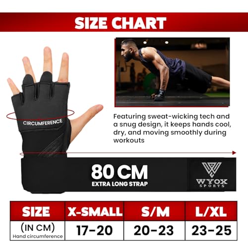 WYOX Gel Boxing Hand Wraps Inner Gloves for Men & Women, 80cm Quick Wrist Straps, Padded Knuckle Protection for Muay Thai Kickboxing, Hand Wraps for Boxing & Martial Arts