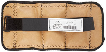 Sammons Preston Cuff Weight, 3 lb, Gold, Velcro Strap & D-Ring Closure, Grommet for Easy Hanging, Lead Free Steel Ankle & Wrist Weights, For Strength Building & Injury Rehab, Sold Individually
