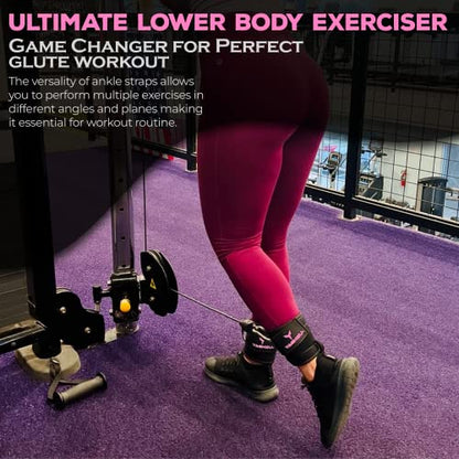 Ankle Straps for Cable Machines Women, Glute Kickback Cable Machine Attachments, Gym Ankle Cuffs, Wrist Cuffs for Workout, Leg Training Accessory, Fitness Gear for Home or Gym