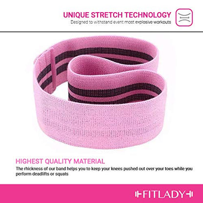 3 Butt Bands | 3 Booty Bands | 3 Glute Bands | 3 Hip Bands for Women with 3 Levels of Resistance | Non-Slip Fabric for Squats & Lunges | Includes Free Pouch and Exercise Manual | Upgraded!