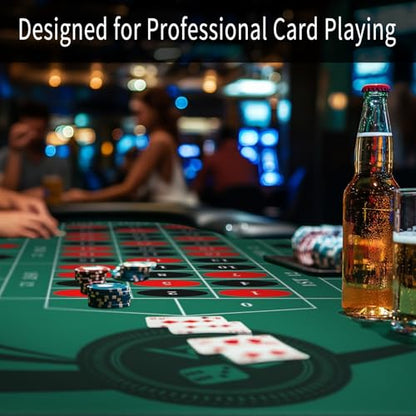 AQQA Roulette Table Mat 70 x 35 Inch, Durable, Water-Resistant Roulette Mat Made of 3mm Thick Rubber, Reinforced with Sturdy Stitching - Portable Casino Roulette Mat for Game Night Party